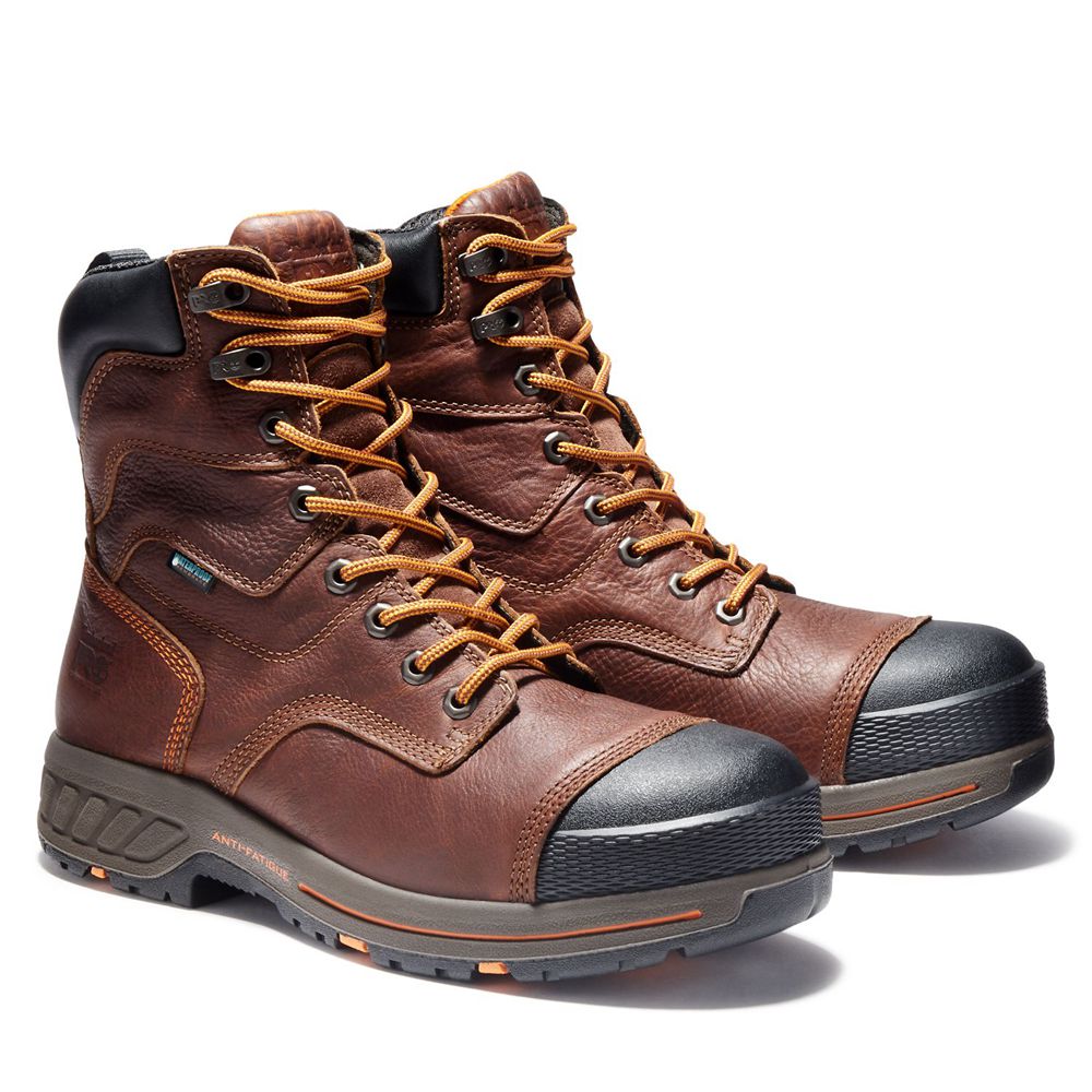 Timberland Mens Work Boots PRO® Helix HD 8\" Comp Toe - Brown - India MU0842963